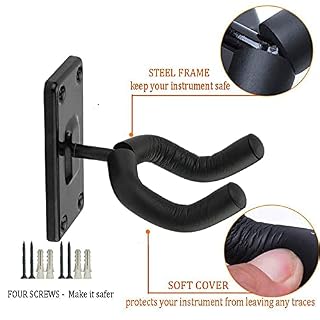 JOYAZ Lot de 3 supports muraux pour guitare acoustique, électrique, basse, mandoline, maison et studio avec 5 médiators… - Les Beatles, Paul McCartney, John Lennon, RIngo Starr, George Harrison JOYAZ Lot de 3 supports muraux pour guitare acoustique, électrique, basse, mandoline, maison et studio avec 5 médiators… – Image 4