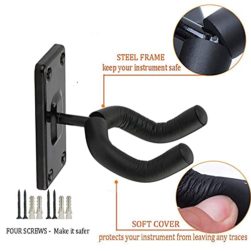 JOYAZ Lot de 3 supports muraux pour guitare acoustique, électrique, basse, mandoline, maison et studio avec 5 médiators… - Les Beatles, Paul McCartney, John Lennon, RIngo Starr, George Harrison JOYAZ Lot de 3 supports muraux pour guitare acoustique, électrique, basse, mandoline, maison et studio avec 5 médiators… – Image 5