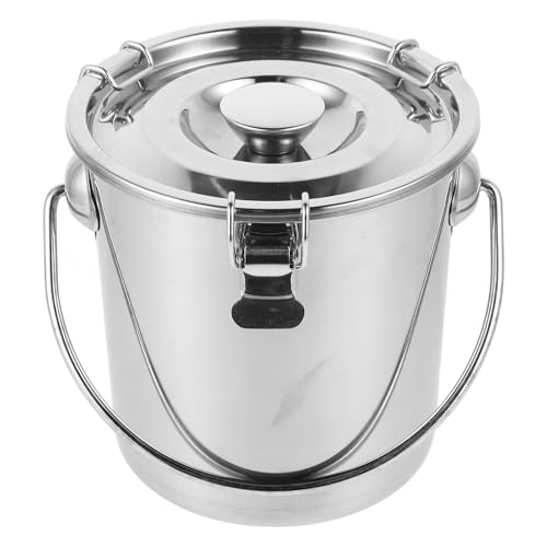 iplusmile 3L Hermétique Bidon Alimentaire En Acier Inoxydable Cuisine Récipient De Céréales Grain Cuisine Lait Boîte De Stockage Seau De Riz Récipient De...