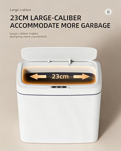 Cubo de basura automático con sensor elegante de 15L y carga de larga duración para interiores 4