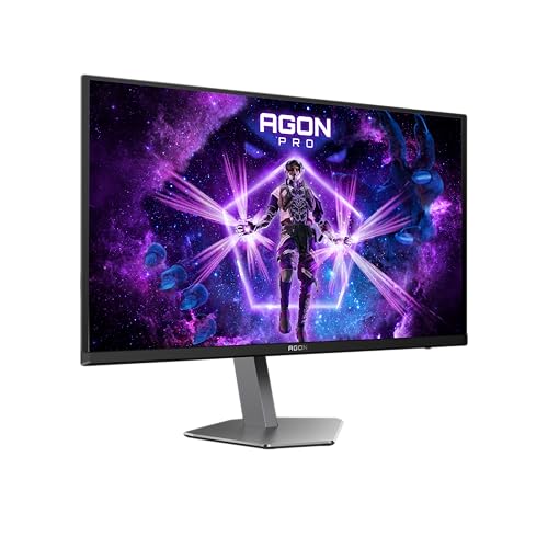 AOC Agon AG276UZ 27 inch 4K 240Hz gaming monitor on a height-adjustable stand