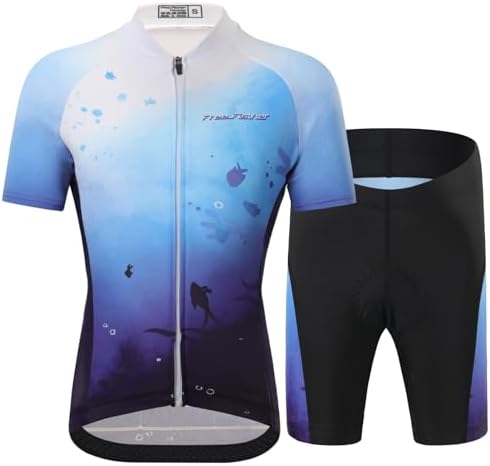Ensemble Cyclisme Enfant Amur Leopard - Maillot Et Cuissard Respirant Séchage Rapide Garçon Fille