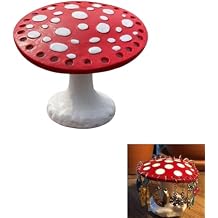 Cute Red Mushroom Jewelry Holder,Resin Earring Holder Organizer,Earring Display Holder Stand Earring Organizer,Earring Holder & 26 Hooks