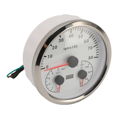 Tacómetro de 8000rpm ideal para travesías en yate y rutas en RV