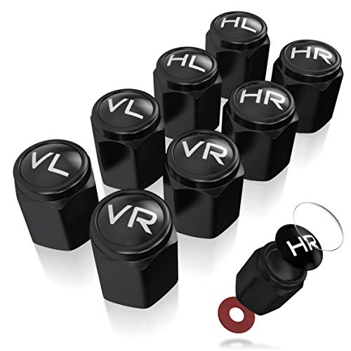 JK Trade® New 8X Bouchons de Valve en Plastique ABS Voiture pour Le marquage des pneus avec Joint intégré pour Les pneus d'hiver et d'été stockés, universels, Accessoires de Voiture Cover