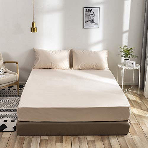 Protector de colchón individual beige para camas infantiles