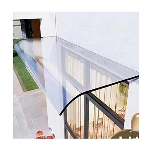 Auvent de porte incurvé et imperméable en polycarbonate pour une protection maximale
