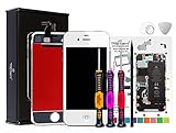 Trop Saint®Pantalla Negra para el iPhone 4S LCD de Recambio - Incluye Herramientas para el Montaje y Superficie de Trabajo Magnética