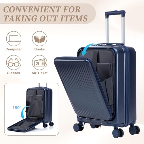 Image of 20 /14 Inch Hardside Luggage, Lightweight Suitcase with Spinner Wheels