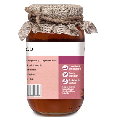 Image of Conscious Food Wild Forest Honey | 500g | 100% Raw, Pure and Natural | Unprocessed & Unpasteurized Honey | Value Pack