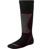  Smartwool - Calcetines de esquí de Lana de Oveja Merina para niños Multicolor Negro/Gris Talla:Small