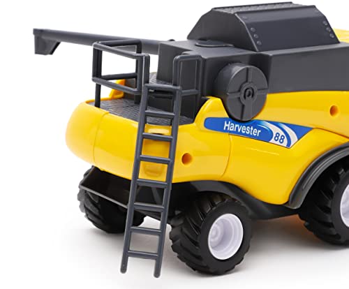 Toyland® 1:32 Scale Friction Powered Yellow Combine Harvester Toy Vehicle - Farm Toys - 25cm x 11cm (9.8" x 4.3") - Image 2