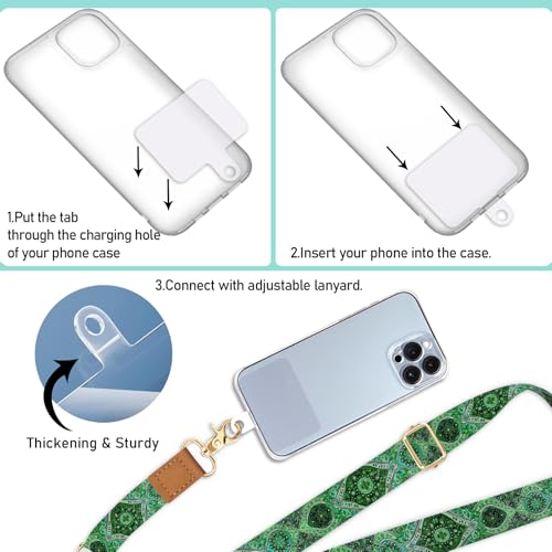Image of Piefly Cell Phone Lanyard Crossbody Wrist Strap Adjustable for Women Boho | Travel Daily Cruise, Around the Neck, Hands-free, Universal, Fit Keys ID badge, Accessories, Compatible with Most Smartphones