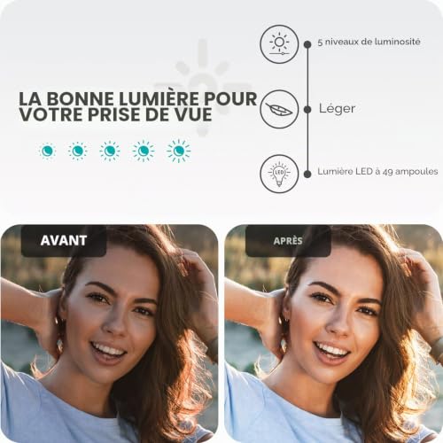 Kit de vlogging pour iPhone Movo iVlog1 avec micro et LED