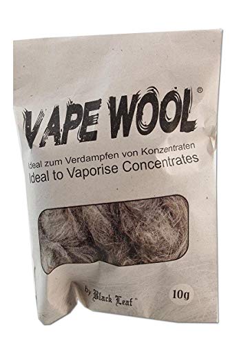Black Leaf Vape Wool 10g - degummierte Hanffasern Wolle für den Vaporizer Cover