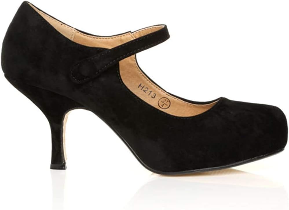 New Ladies/Women MID Heel Casual Smart Work Pump Court Shoes Size 3 4 5 6 7 8