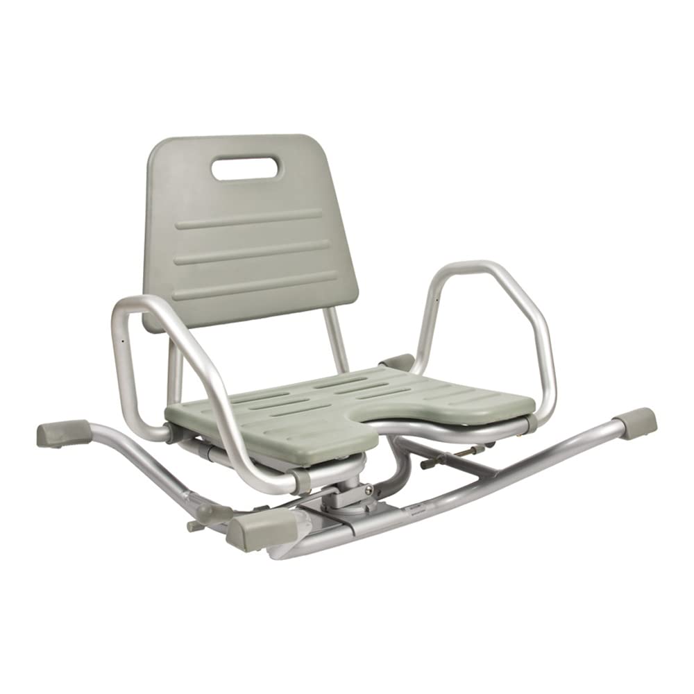 MOBILEX Drehbarer Badewannensitz mit weichem Sitz in Grau aus Aluminium
