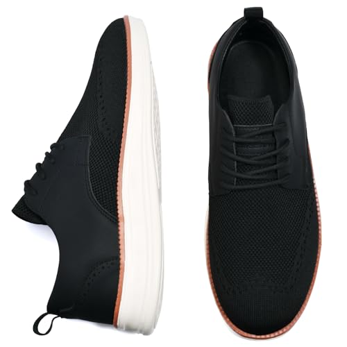 Men's Casual Dress Oxfords Shoes Knit Fashion Dress Sneakers for Business Formal Daily Walking4