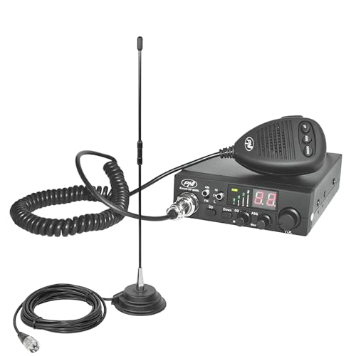 PNI CB Radio ESCORT HP 8000L ASQ with CB Antenna Extra 40 SWR 1.0 44 cm height 4 m RG58 cable and magnetic base included