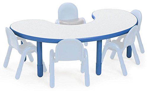 Angeles-AB739KPB Baseline Teacher Kidney Table, Homeschool Playroom Furniture, Kids Activity Table with 22 Legs, Daycare Classroom Learning Table, Royal Blue