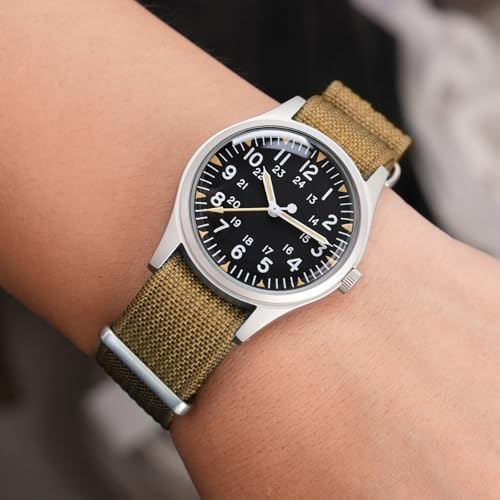 Image of TACTICAL FROG Nylon Watch Band 18mm 19 mm 20mm 22 mm 24 mm, Waterproof Military Watch Straps Replacement for Men Women, With Stainless Steel Buckle