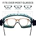 UKNOW Safety Goggles Over Glasses - Anti-Fog Clear Lens - ANSI Z87.1 Certified Eye Protection for Lab Work, Industrial Use