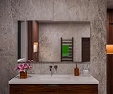 pluciniczakdesign Badspiegel 100x80 cm Quer oder Hochkant Montage, Wandspiegel 4 mm, Garderobe Spiegel Rechteckig, Flurspiegel ohne Beleuchtung, Reine Reflexion, Rahmenlos pluciniczakdesign Badspiegel 100x80 cm Quer oder Hochkant Montage, Wandspiegel 4 mm, Garderobe Spiegel Rechteckig, Flurspiegel ohne Beleuchtung, Reine Reflexion, Rahmenlos