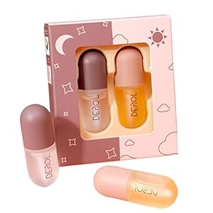 2Pcs Lip Plumper Set, Natural Lip Plumper kit, Day and Night Lip Plumper, Softer Bigger Fuller Cosmetics Plumper Lips