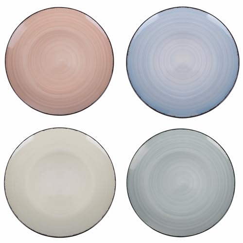 Villa d'Este Home Tivoli Piatto da portata in gres dipinto a mano, 4 Toni