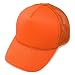 Blank Hat Summer Mesh Cap in Orange Trucker Hat
