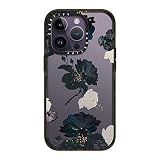 CASETiFY インパクト iPhone 14 Pro ケース [MIL規格準拠 (4x MIL-STD-810G)/2.5mからの落下試験をクリア] - White and Black Floral - グロッシー ブラック