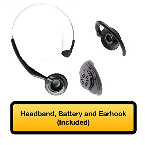 Mitel Cordless Headset and DECT Module Bundle, 50005712 | Mitel 5330e, 5340e and 5360e phones | Includes all accessories - Headset, DECT Module, Headband, Earhook, Battery - Thumbnail 3
