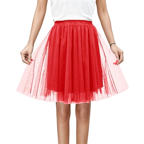 Jupe plissée midi en tulle de qualité supérieure à taille haute fluide