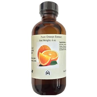 Terpene Free Pure Orange Extract - Sweet Citrus Flavor for Cakes - Cookies - Icing - Filling - Terpeneless - PG Free - Non-GMO - Gluten Free - Kosher - Vegan - 4 ounces