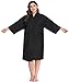 PERFEHAIR Salon Robes Smock for Clients, Hair Salon Client Gown Cape, Black