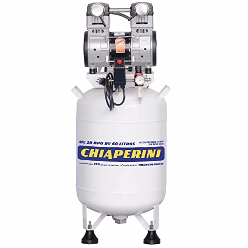COMPRESSOR DE AR ODONTOLOGICO MC 10 BPO 60LT 220V ISENTO DE OLEO - 020635 - CHIAPERINI
