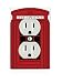 Popular Red British Phone Box Design Print Image Electrical Outlet Plate