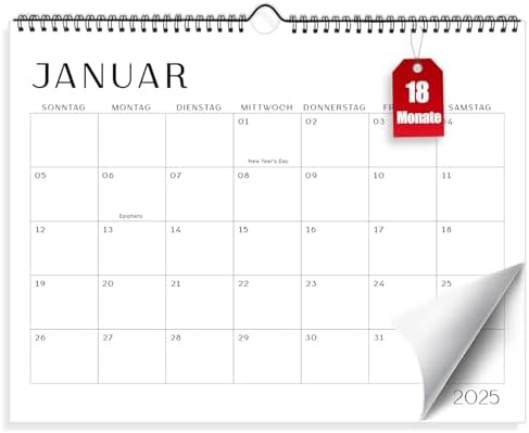 18-Monats-Kalender 2025-2026 Himmlische Magie - Midi Format Mit Hardcover
