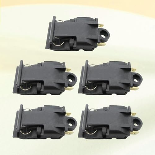DimyFew 5 Pieces Electric Kettle Thermostat Kettle Thermostat Switch Accessories Kitchen Replace Parts Part Boiler Thermostat Switch, 16A 250V Black