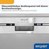 Exquisit Geschirrspüler | 9 Maßgedecke, Energieklasse E, 49 dB Geräusch | 7 Programme, Extra-Trocknung, Startzeitverzögerung, Vorspülen, Power+, Wasserschutz, Geschirrkorb | GSP59309-030E silber