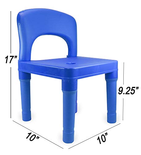 Plastic Kids Chairs For School, Daycare, Home, Indoor And Outdoor Use - Set Of 2 Chairs For Younger Kids - Enables Children To Play And Do Activities Independently (Green And Blue Chairs) #TOP3