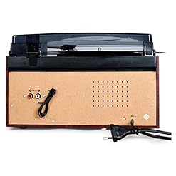 Umaxa Platine Tourne-Disque Haut-Parleur Lecteur 3 Vitesses Bois rétro phonographe, Support pour enregistreur de Fonction Bluetooth Bonjour - Les Beatles, Paul McCartney, John Lennon, RIngo Starr, George Harrison Umaxa Platine Tourne-Disque Haut-Parleur Lecteur 3 Vitesses Bois rétro phonographe, Support pour enregistreur de Fonction Bluetooth Bonjour – Image 2