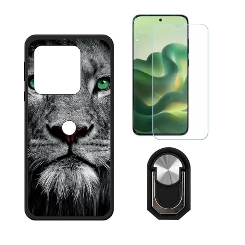 BMPNLSZ �K�p Motorola Edge 70 Fusion+�p+HD�����K���X�ɓK�����ėpTPU�P�[�X�A�V���J�Q���P�[�X�o���p�[�ی�o�b�N�P�[�X-�ɓK����9�d�x�X�N���C�u�h�~�X�N���[���v���e�N�^(6,8") + ���O���\�Ŕėp�I��360�x��]
