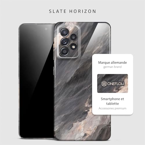 Coque marbre gris Samsung A52s 5G ONEFLOW Bliss rigide et scintillante - 4