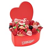 BELROS Pack 1,5kg de Gominolas y Chuches. Caja Forma de Corazón. Idea para Regalo Romántico, Dia del Padre, Ideal para Parejas, Dia de la Madre. Ocasión Especial. Surtido de Dulces
