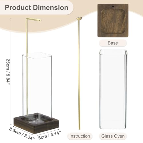 Uxcell A23072500UX0340 Incense Holder, Modern Incense Burner With Removable Glass Ashes Catcher, Incense Sticks Holder thumb #1