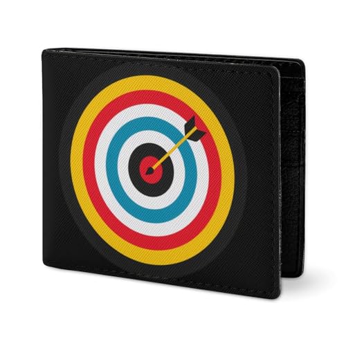 Archery Bullseye Target Sports Coin Purse PU Leather Small Change Purse Pouch Portable Card Holder Wallet for Women Men2