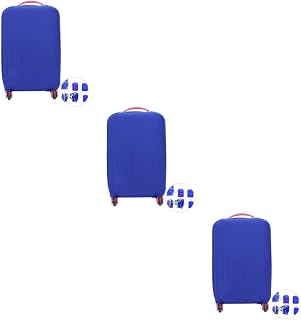 3Pcs - Malas Polegadas Capas Laváveis Com Rodas Protetora Manga Azul Mala Mala De Bagagem Tey Estojo Protetor Para Bagagem De Mão Capa De Viagem De Bagagem Elástica