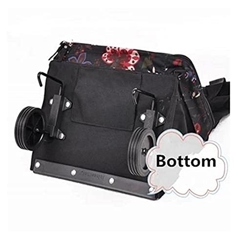 gbgymjm Einkaufstrolley Faltbare Einkaufstasche Einkaufswagen auf Rädern Einkaufstrolley Tug Bag für Lebensmittel Wäsche… – Bild 6