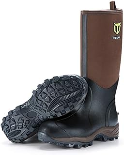 TideWe Rubber Neoprene Boots Men and Women, Waterproof Durable 6mm Neoprene Boot, Rain